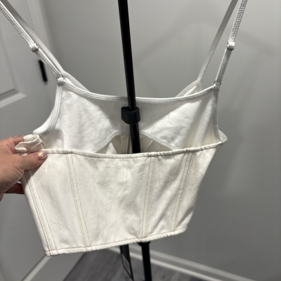 White Fox Boutique Off-White Corset Tank Top - Picture 3 of 5